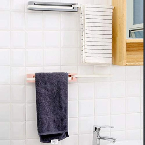 Multifunction Wall Mounted Folding Slippers Rack Shoes Stand Hanger Organizer Useful for Bathroom Towel Rack Holder for Hanging Shelf Adhesive Rack Pack of 1 
